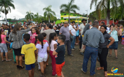 Lançamento da Pedra Fundamental da Construção da Prefeitura Municipal na Praça Filomeno Cardoso.