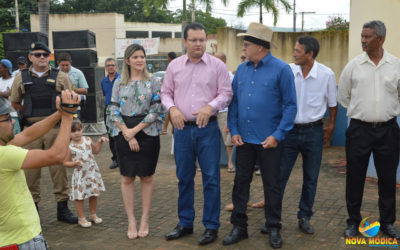 Lançamento da Pedra Fundamental da Construção da Prefeitura Municipal na Praça Filomeno Cardoso.