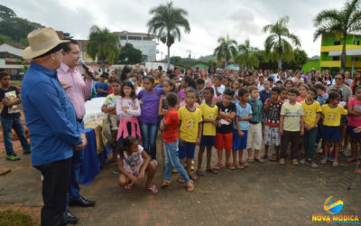 Lançamento da Pedra Fundamental da Construção da Prefeitura Municipal na Praça Filomeno Cardoso.