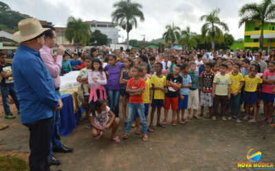 Lançamento da Pedra Fundamental da Construção da Prefeitura Municipal na Praça Filomeno Cardoso.