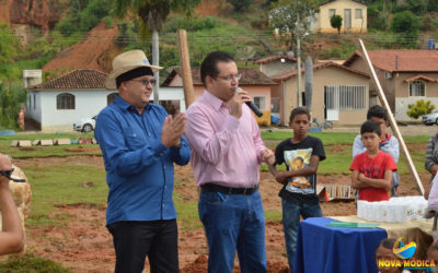 Lançamento da Pedra Fundamental da Construção da Prefeitura Municipal na Praça Filomeno Cardoso.