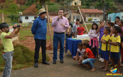 Lançamento da Pedra Fundamental da Construção da Prefeitura Municipal na Praça Filomeno Cardoso.