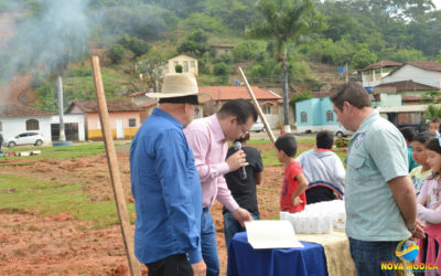 Lançamento da Pedra Fundamental da Construção da Prefeitura Municipal na Praça Filomeno Cardoso.