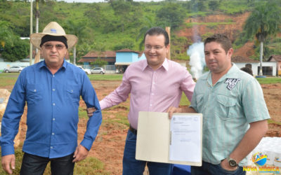 Lançamento da Pedra Fundamental da Construção da Prefeitura Municipal na Praça Filomeno Cardoso.