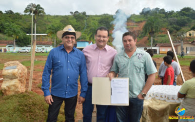 Lançamento da Pedra Fundamental da Construção da Prefeitura Municipal na Praça Filomeno Cardoso.