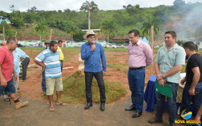 Lançamento da Pedra Fundamental da Construção da Prefeitura Municipal na Praça Filomeno Cardoso.