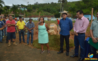 Lançamento da Pedra Fundamental da Construção da Prefeitura Municipal na Praça Filomeno Cardoso.