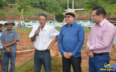 Lançamento da Pedra Fundamental da Construção da Prefeitura Municipal na Praça Filomeno Cardoso.