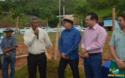 Lançamento da Pedra Fundamental da Construção da Prefeitura Municipal na Praça Filomeno Cardoso.