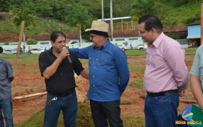 Lançamento da Pedra Fundamental da Construção da Prefeitura Municipal na Praça Filomeno Cardoso.