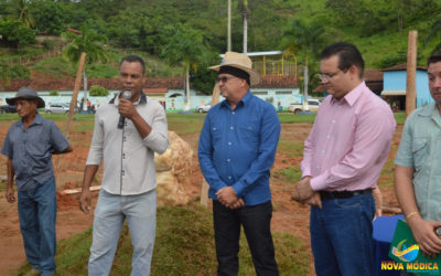 Lançamento da Pedra Fundamental da Construção da Prefeitura Municipal na Praça Filomeno Cardoso.