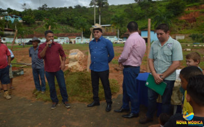 Lançamento da Pedra Fundamental da Construção da Prefeitura Municipal na Praça Filomeno Cardoso.