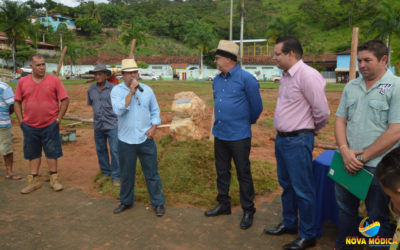 Lançamento da Pedra Fundamental da Construção da Prefeitura Municipal na Praça Filomeno Cardoso.