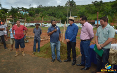 Lançamento da Pedra Fundamental da Construção da Prefeitura Municipal na Praça Filomeno Cardoso.