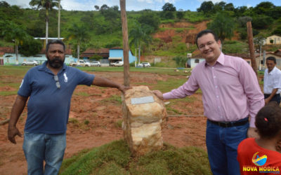 Lançamento da Pedra Fundamental da Construção da Prefeitura Municipal na Praça Filomeno Cardoso.