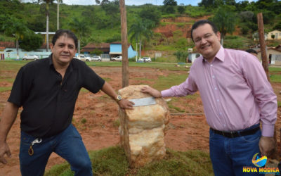 Lançamento da Pedra Fundamental da Construção da Prefeitura Municipal na Praça Filomeno Cardoso.