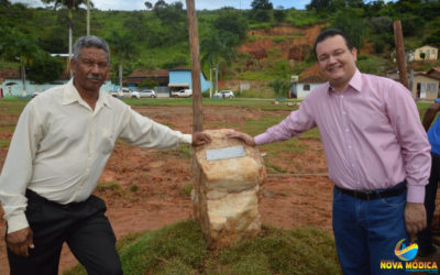 Lançamento da Pedra Fundamental da Construção da Prefeitura Municipal na Praça Filomeno Cardoso.