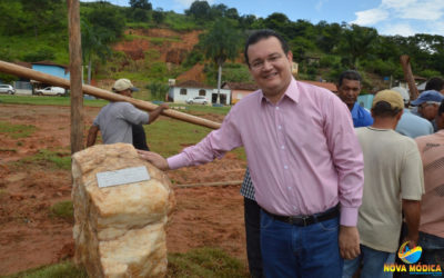 Lançamento da Pedra Fundamental da Construção da Prefeitura Municipal na Praça Filomeno Cardoso.