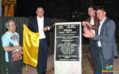 Inauguração da Praça Padre João Sacco em abril de 2018.