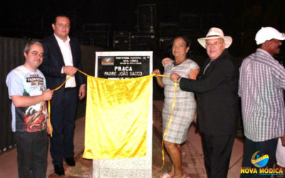 Inauguração da Praça Padre João Sacco em abril de 2018.