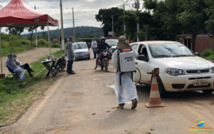 Barreira Sanitária promovida pela Saúde e PMMG