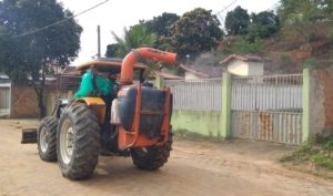 Sanitização de ruas de Nova Módica contra o Covid-19.